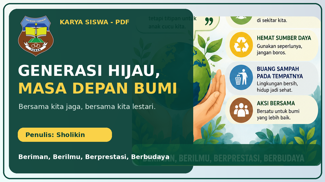 Sampul Generasi Hijau, Masa Depan Bumi